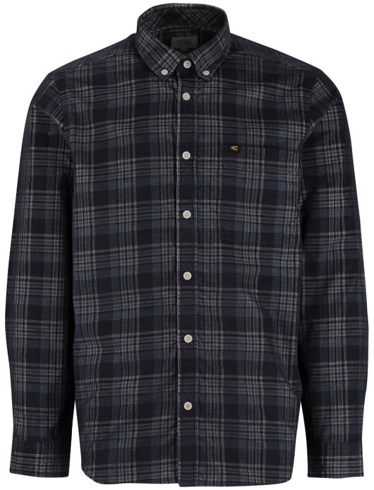 Camel Active Overhemd blauw wit geruit