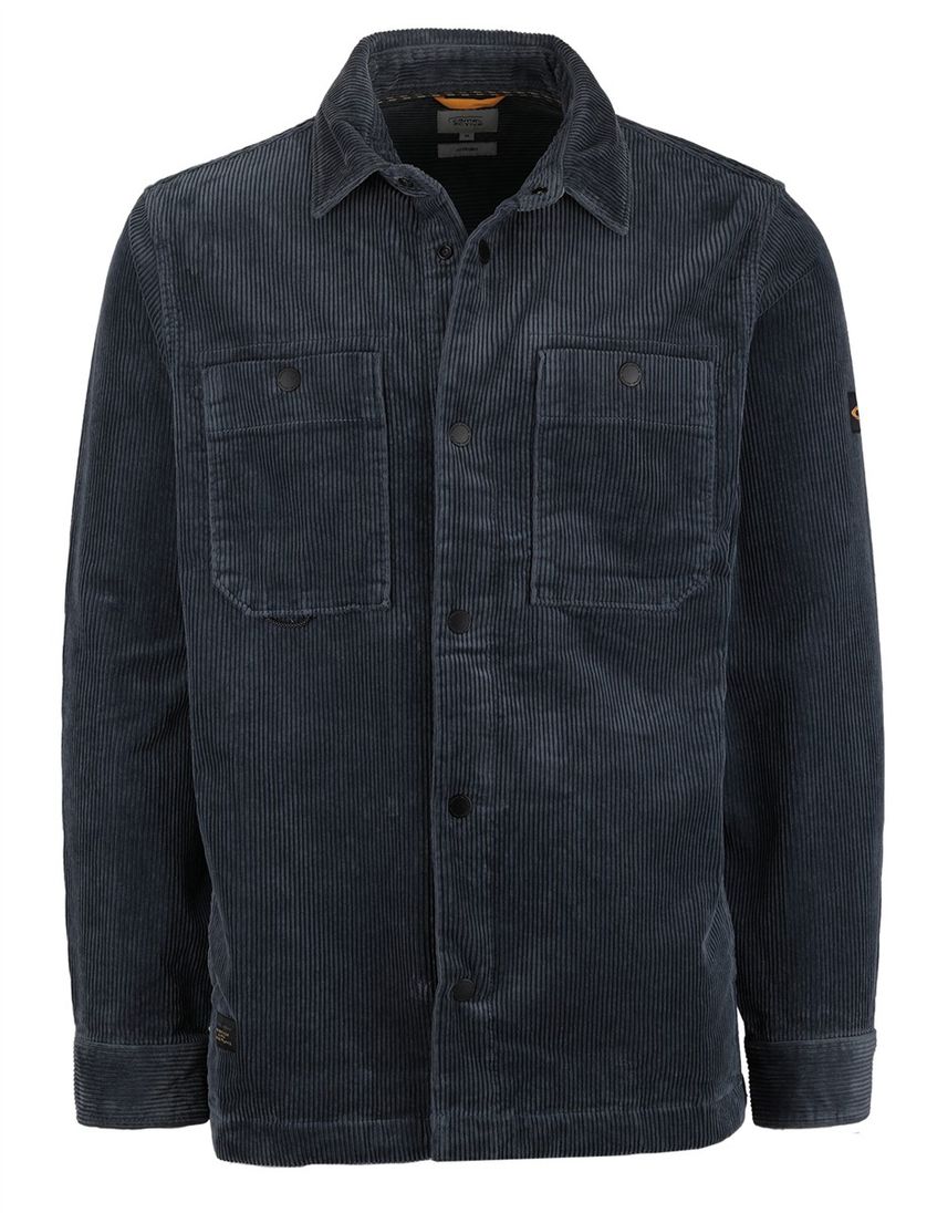 Overshirt Camel Active Donkerblauw katoen corduroy