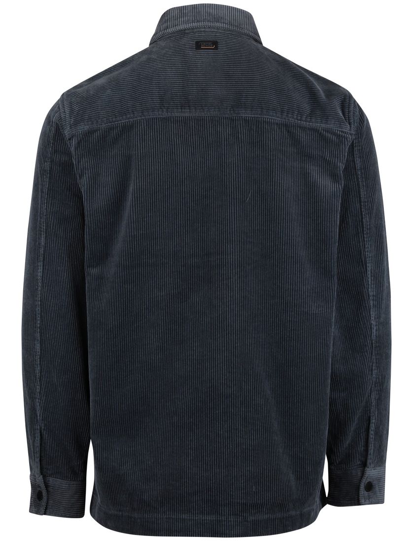 Overshirt Camel Active Donkerblauw katoen corduroy