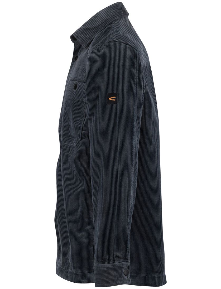Overshirt Camel Active Donkerblauw katoen corduroy