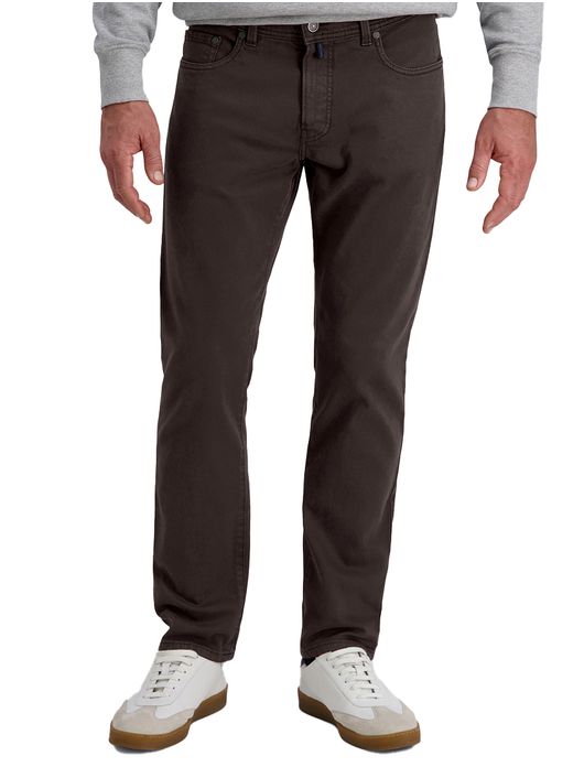 Pierre Cardin broek p5 bruin Lyon effen