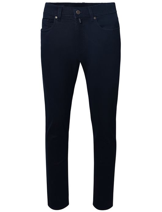 Pierre Cardin Lyon Big & Tall 5-pocket donkerblauw katoen spijker