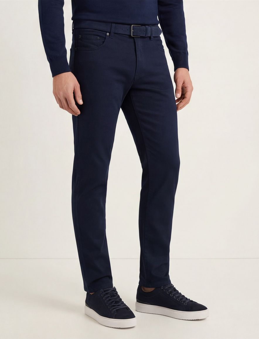 Pierre Cardin 5-pocket Lyon donkerblauw Plus Size