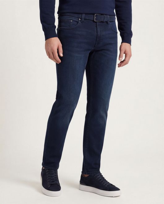 Pierre Cardin Lyon Big & Tall 5-pocket donkerblauw katoen spijker