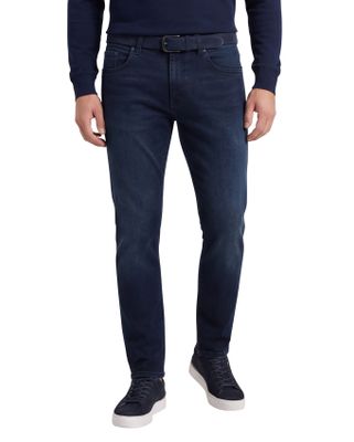 Pierre Cardin Pierre Cardin Lyon Big & Tall 5-pocket donkerblauw katoen spijker