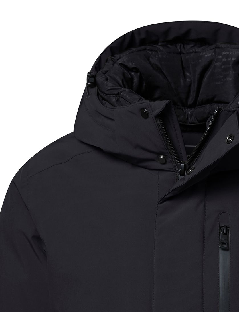 Winterjas Pierre Cardin Zwart enkele borstzak