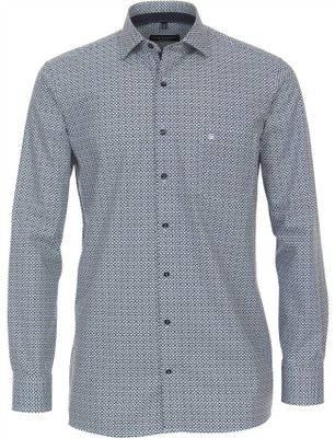 Casa Moda Casa Moda comfort fit overhemd mouwlengte-7 donkerblauw geprint