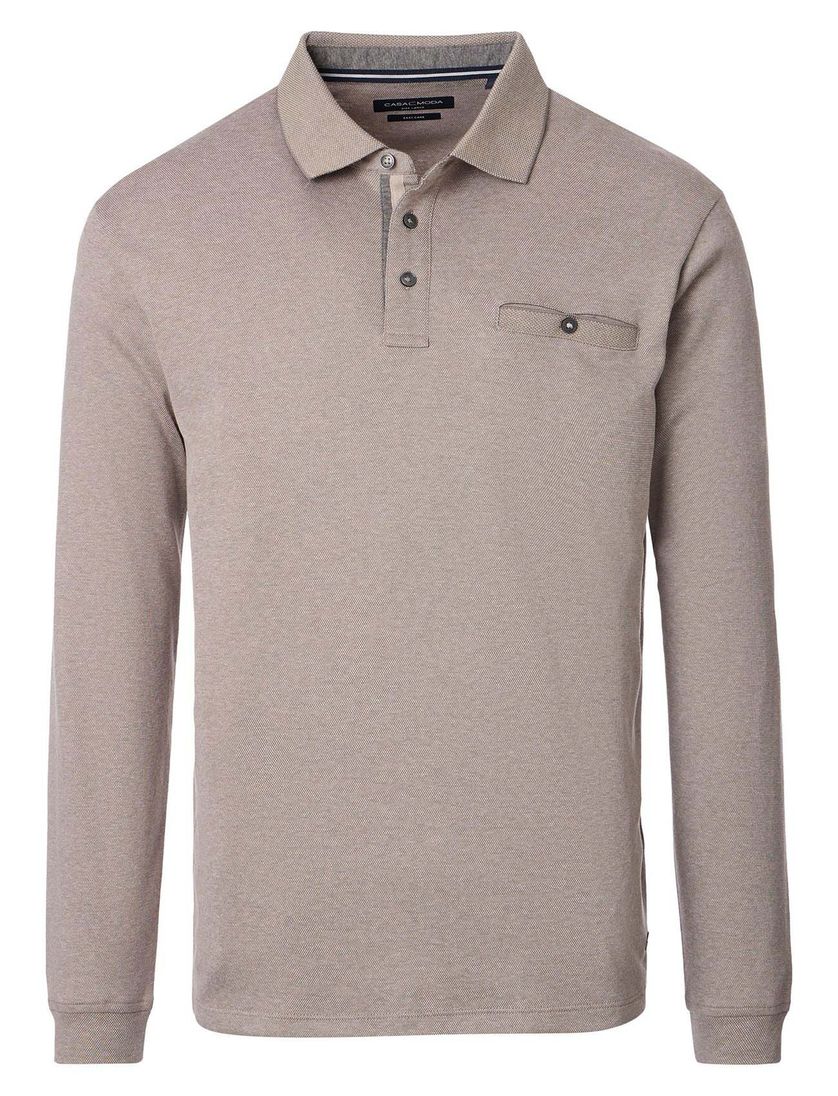 polo lange mouw Casa Moda paars