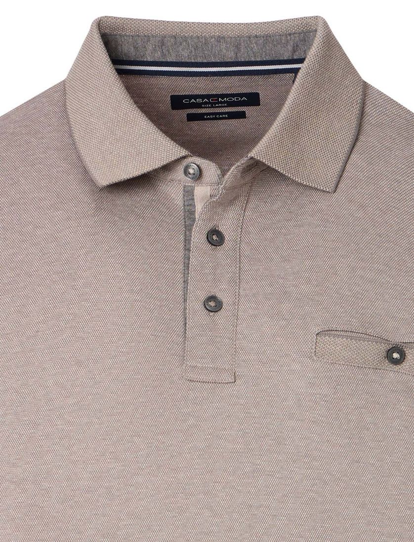 polo lange mouw Casa Moda paars