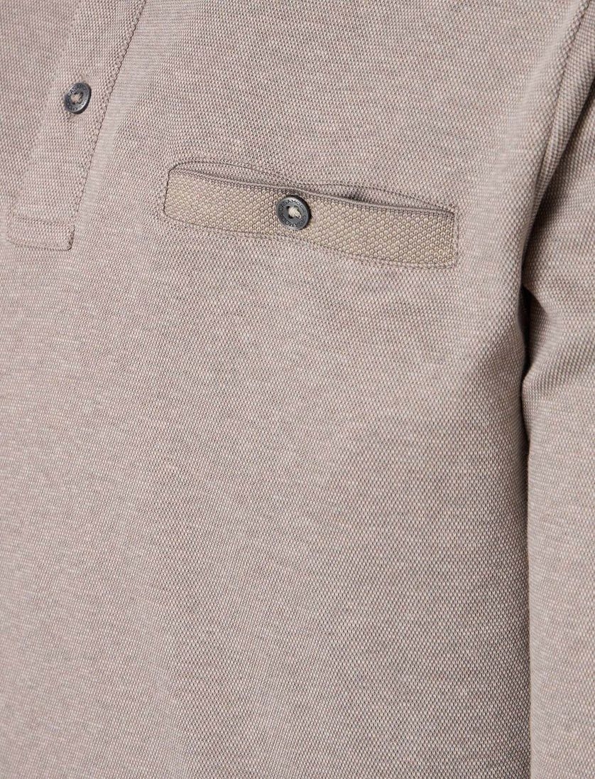 polo lange mouw Casa Moda paars