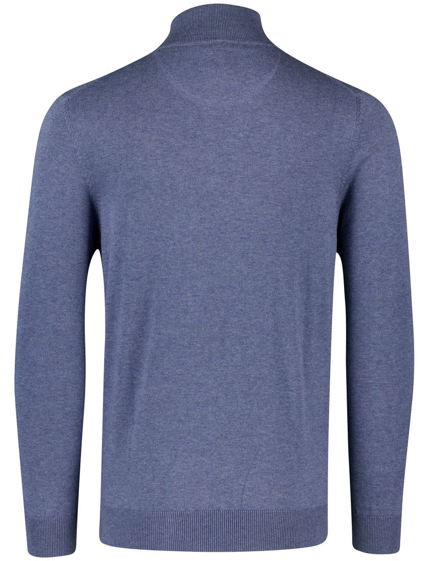 Casa Moda blauw effen pullover wijde fit