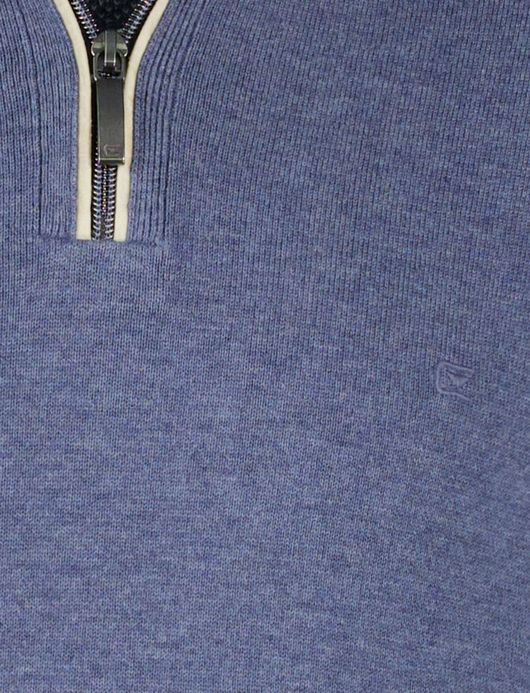 Casa Moda pullover effen blauw wijde fit