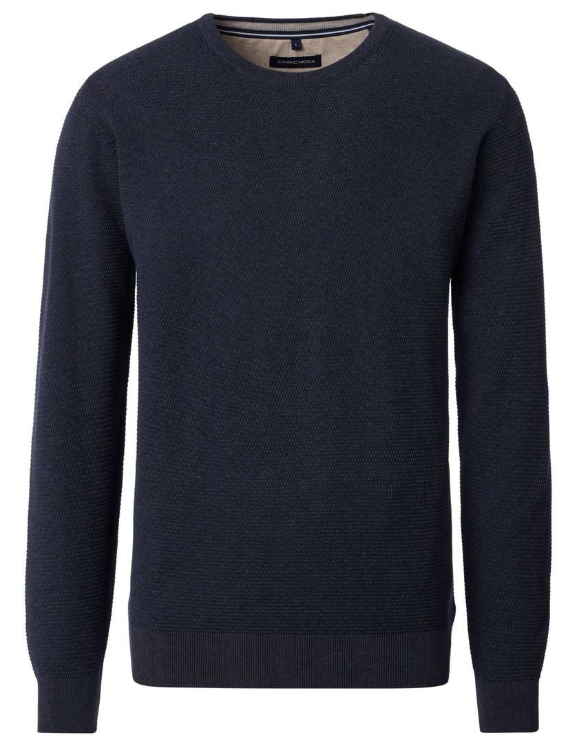 Trui Casa Moda donkerblauw ronde hals