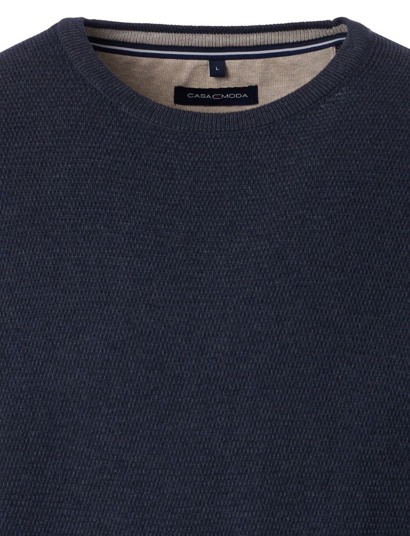 Trui Casa Moda donkerblauw ronde hals