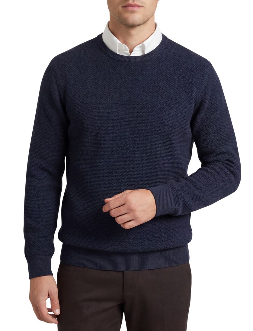 Trui Casa Moda donkerblauw ronde hals