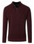 Casa Moda trui effen bordeaux half zip wijde fit