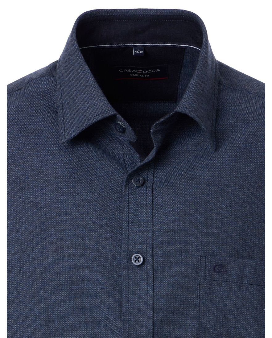Casa Moda casual fit overhemd blauw
