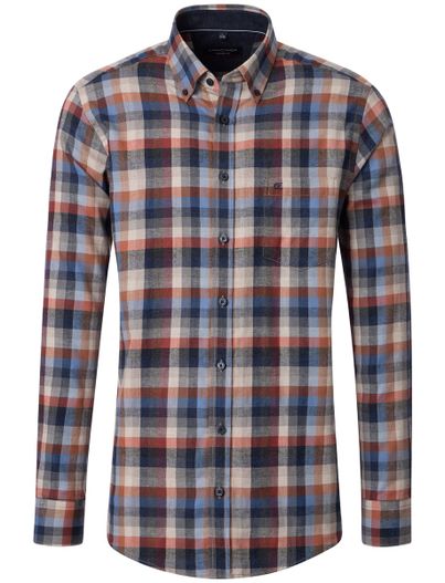 Casa Moda Casa Moda casual overhemd grijs blauw