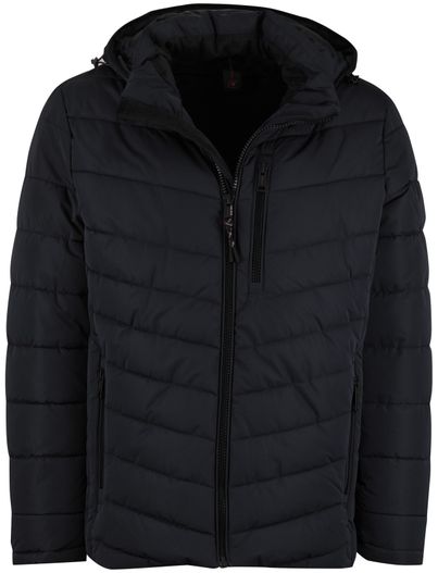 Casa Moda Casa Moda winterjas donkerblauw effen borstzak capuchon