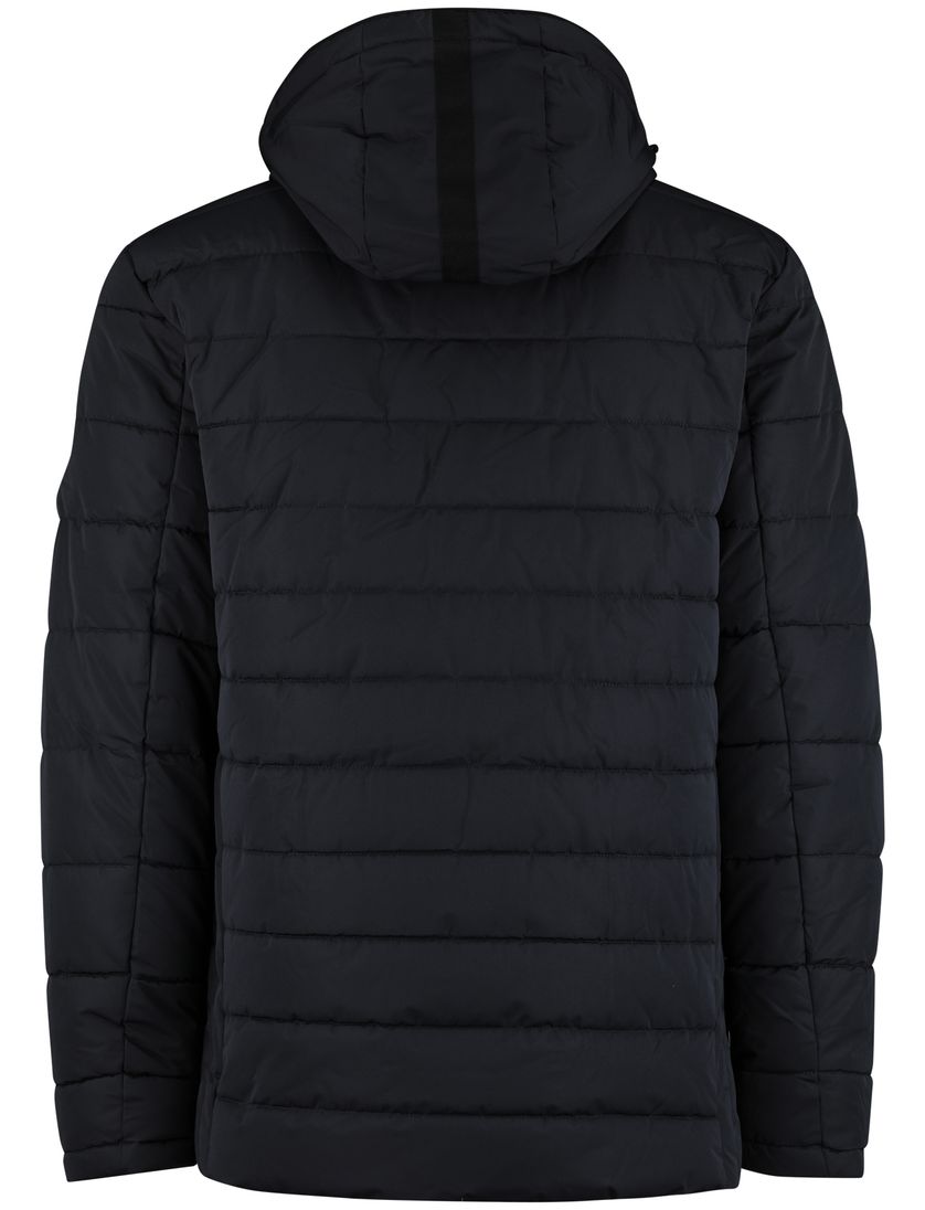 Casa Moda winterjas effen donkerblauw borstzak