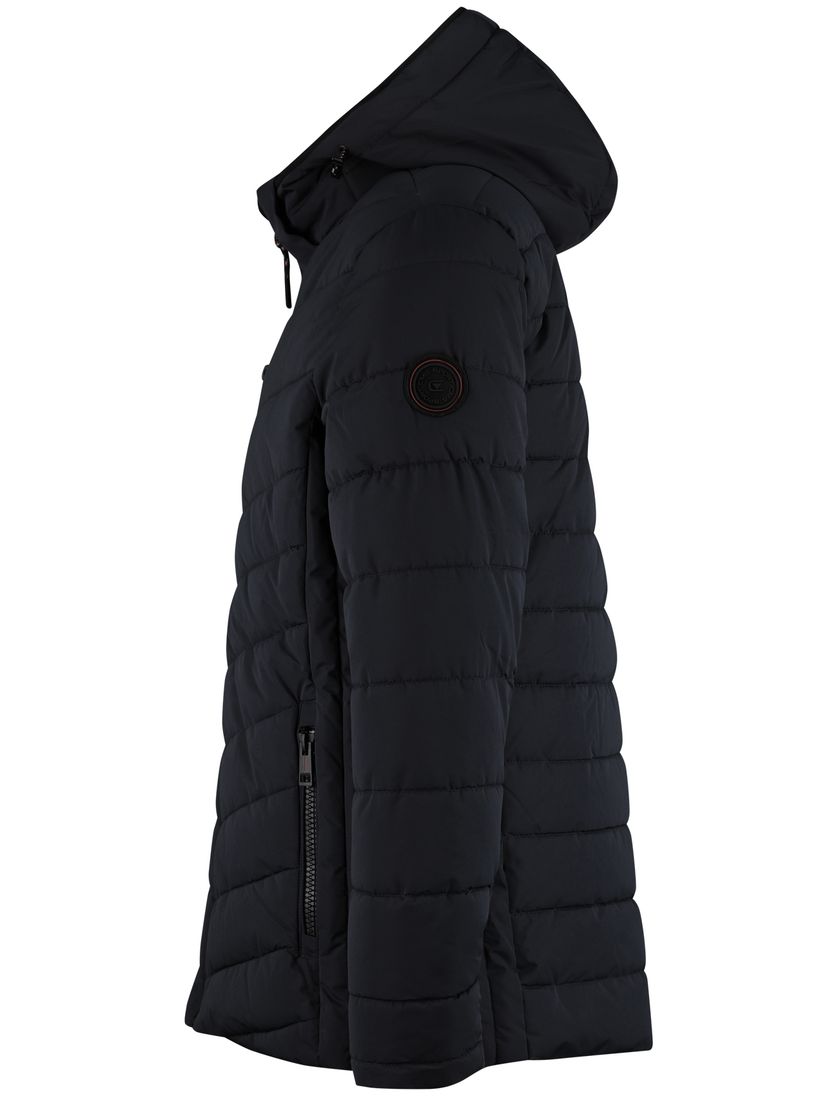 Casa Moda winterjas effen donkerblauw borstzak