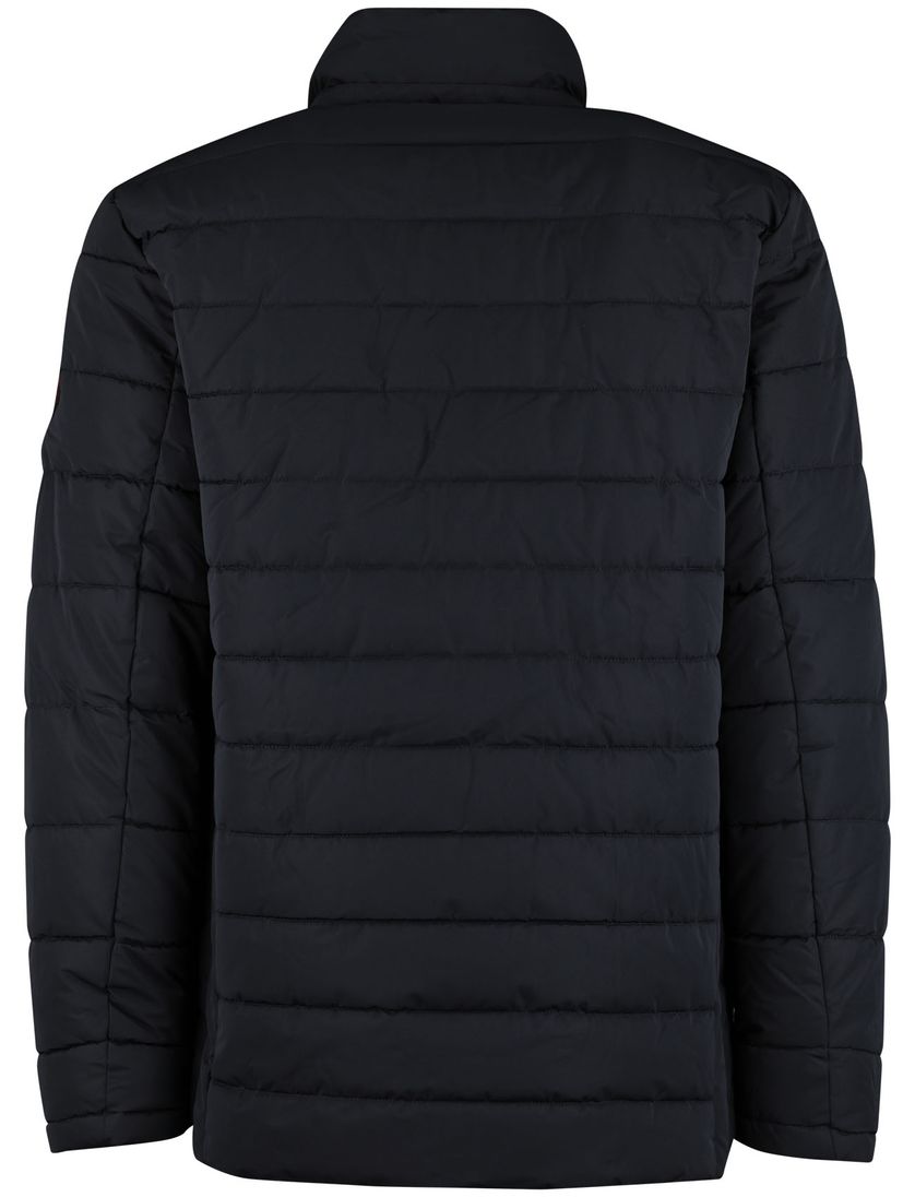 Casa Moda winterjas effen donkerblauw borstzak