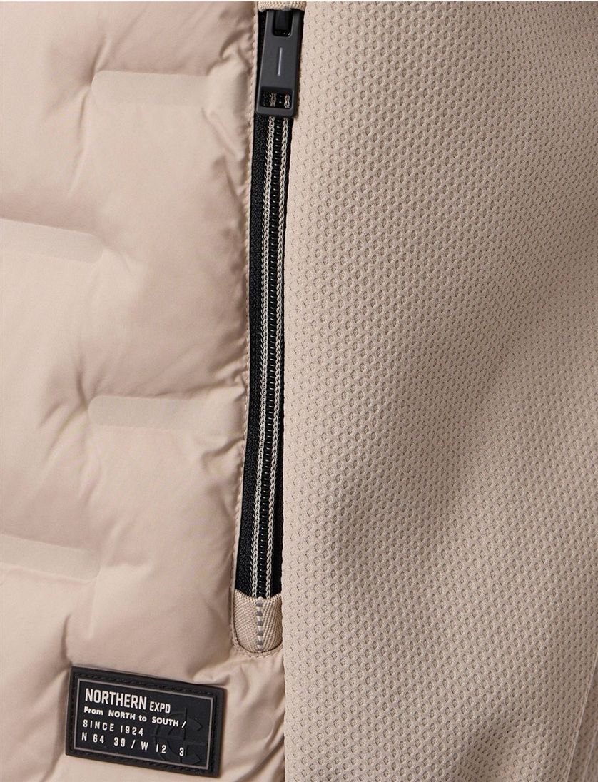 bodywarmer Casa Moda beige gewatteerd