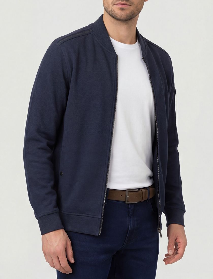 vest Casa Moda donkerblauw