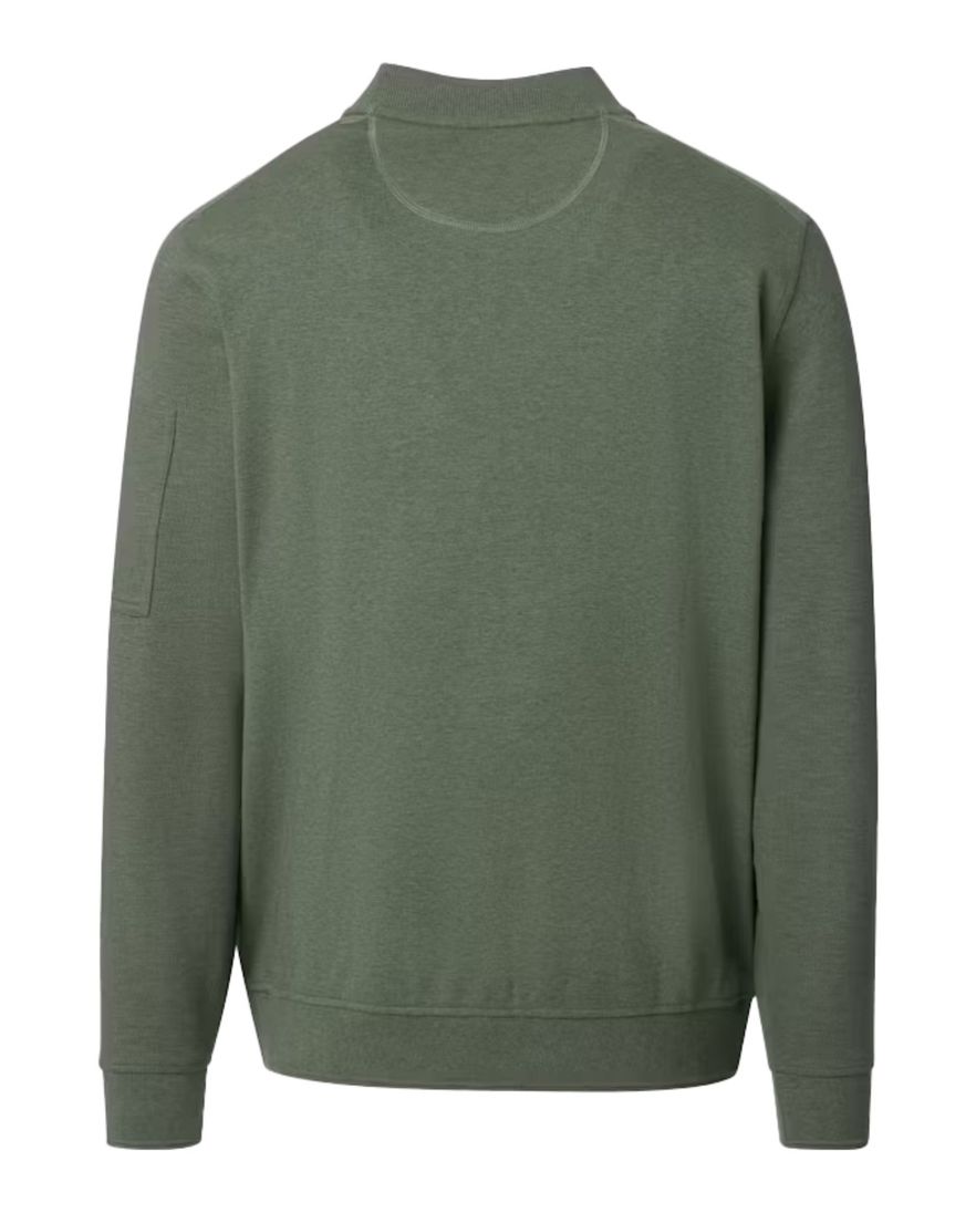 Casa Moda vest groen regular fit katoen effen