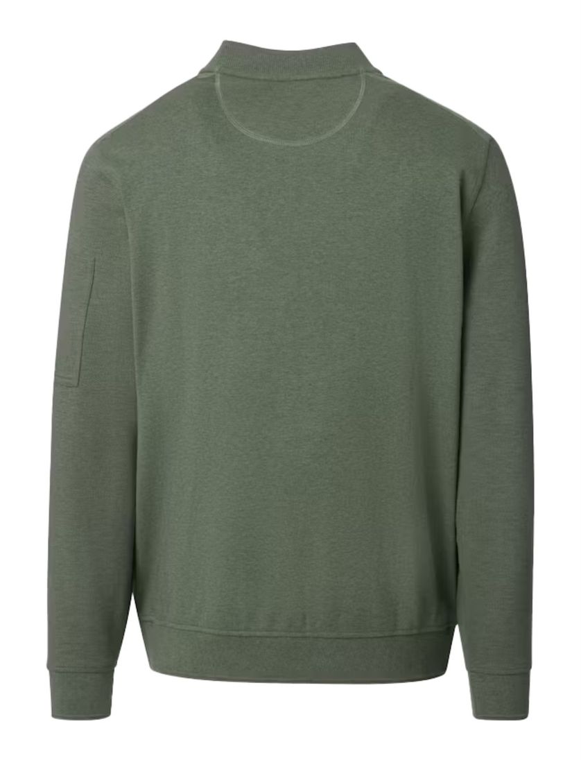 Casa Moda vest groen regular fit katoen zonder capuchon