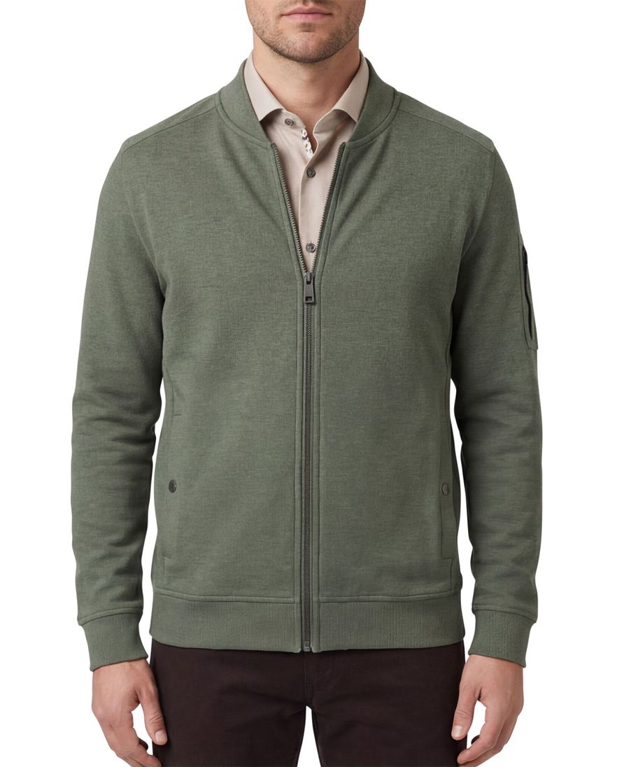 Casa Moda vest groen regular fit katoen effen