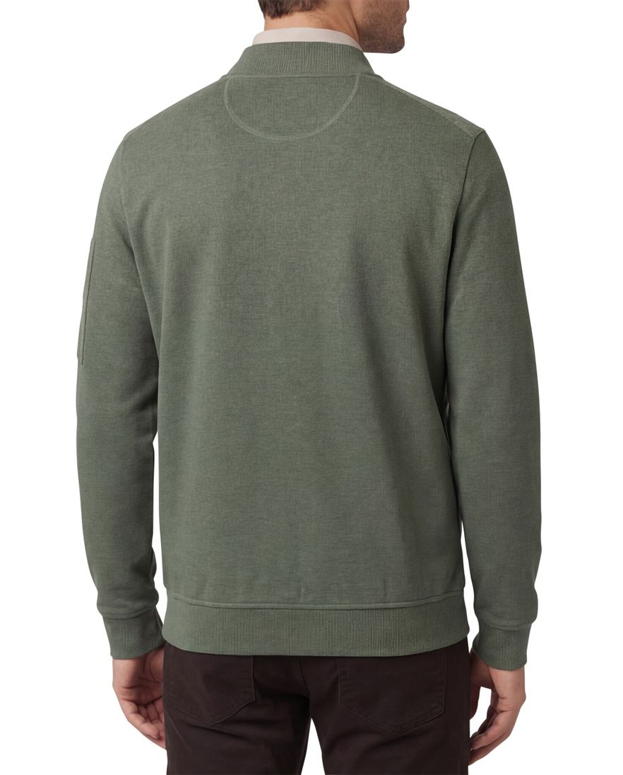 Casa Moda vest groen regular fit katoen effen