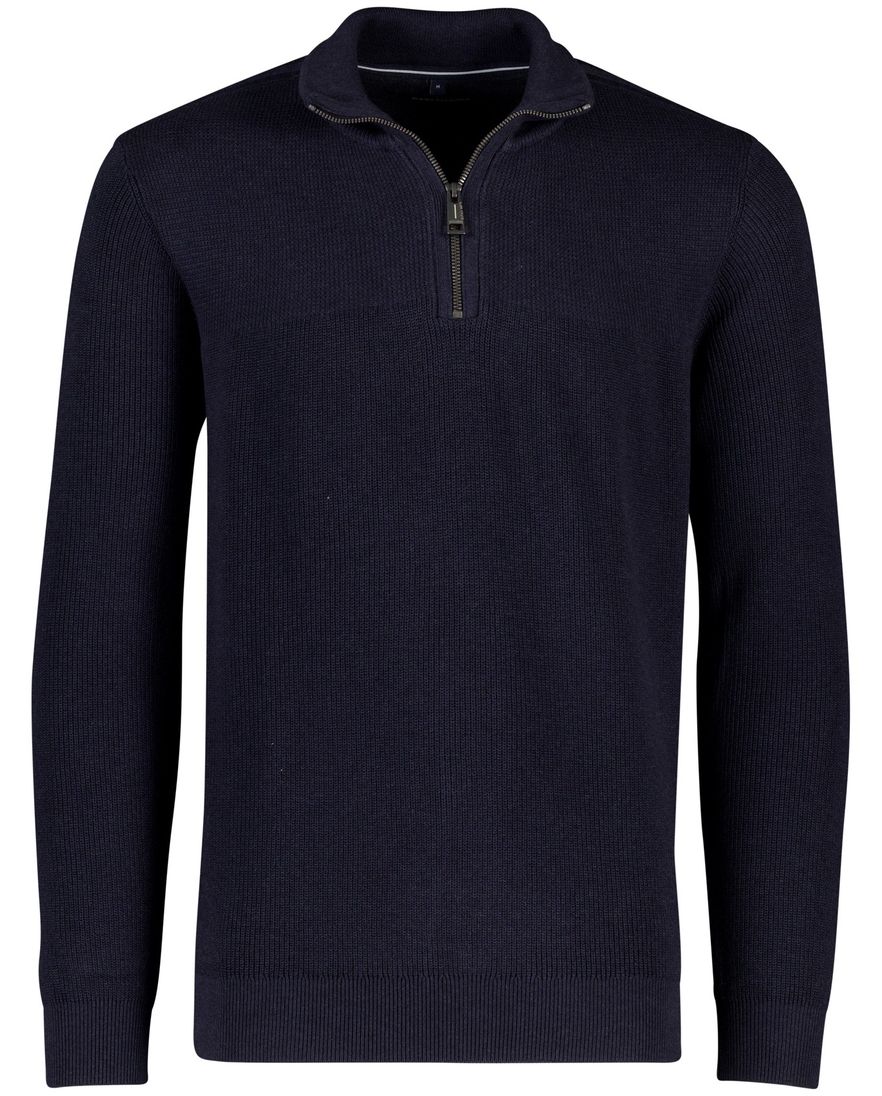 Casa Moda trui donkerblauw half zip