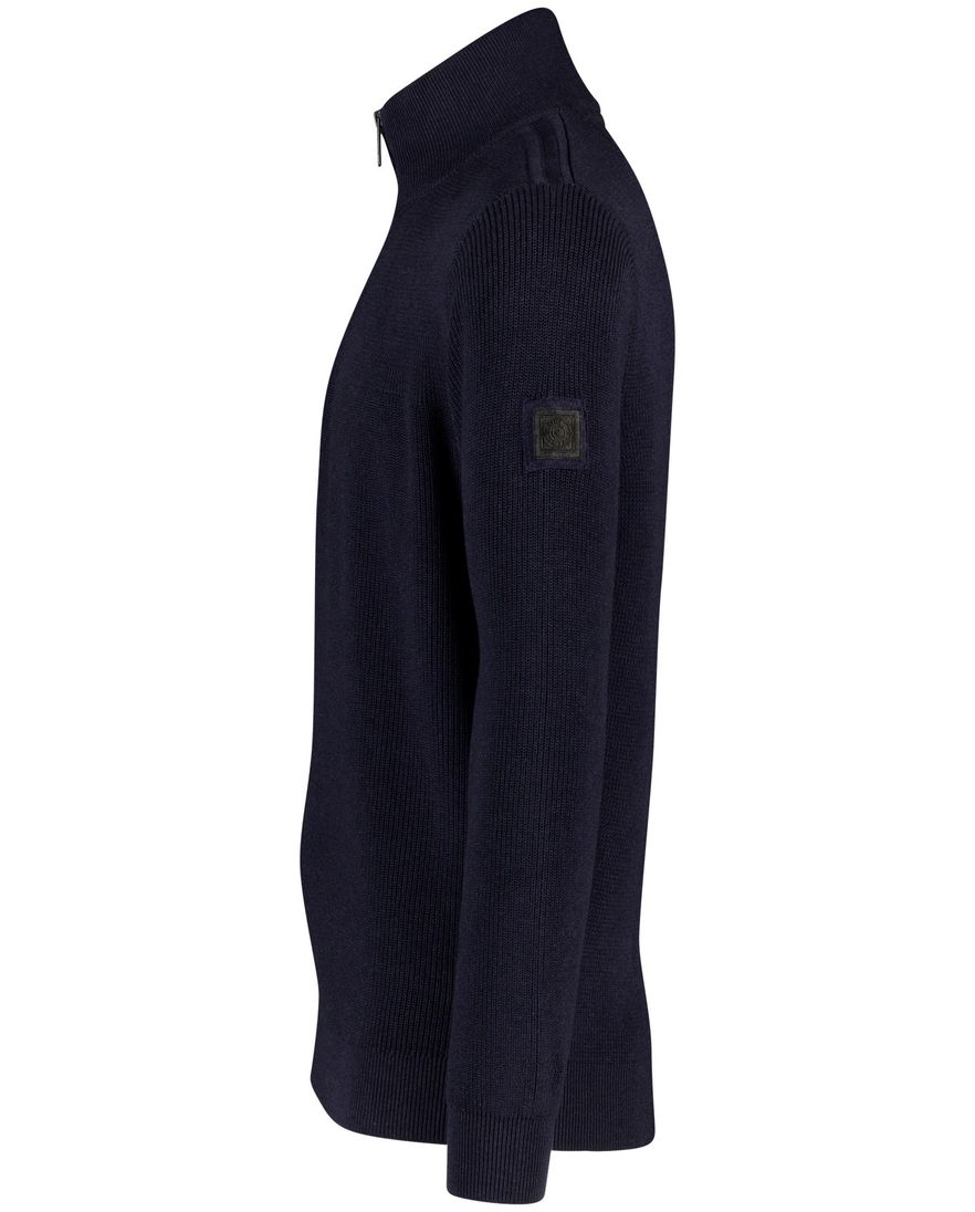 Casa Moda trui donkerblauw half zip