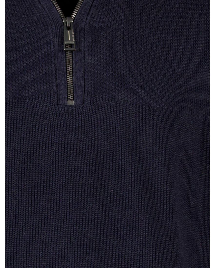 Casa Moda trui donkerblauw half zip