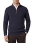 Casa Moda donkerblauw half-zip trui katoen