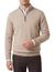 Casa Moda beige half-zip trui gemêleerd wol