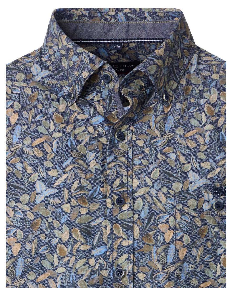 Casa Moda Casual Fit casual overhemd donkerblauw