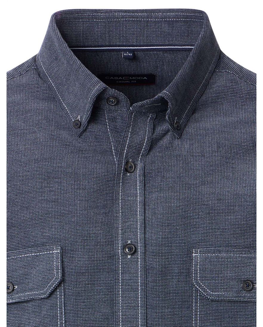 Casa Moda Casual Fit casual overhemd donkerblauw