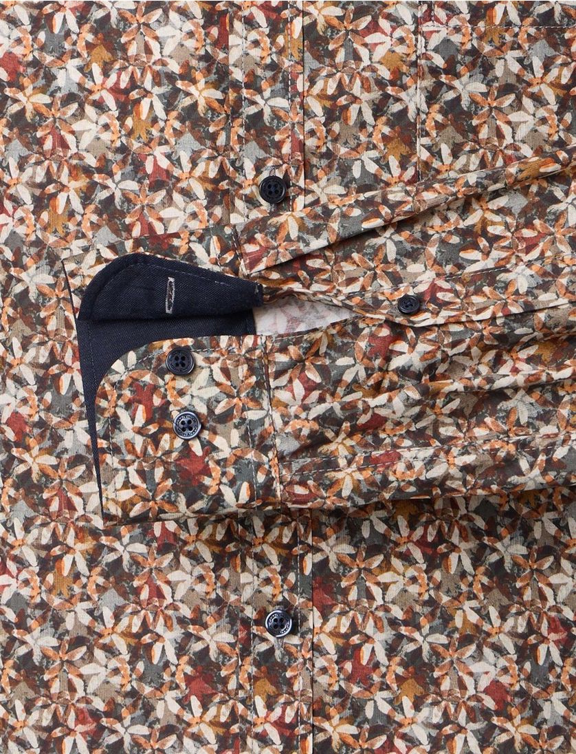 overhemd Casa Moda ml 5 bruin katoen