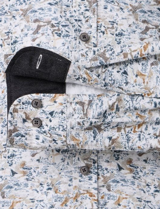 Casa moda overhemd katoen casual fit print