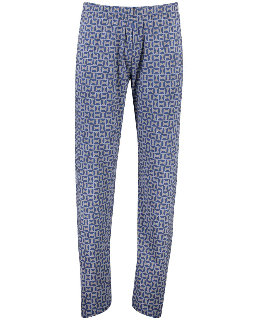 Schiesser pyjama comfort fit katoen blauw