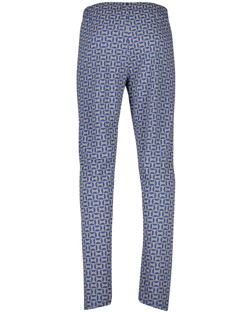 Schiesser pyjama comfort fit katoen blauw