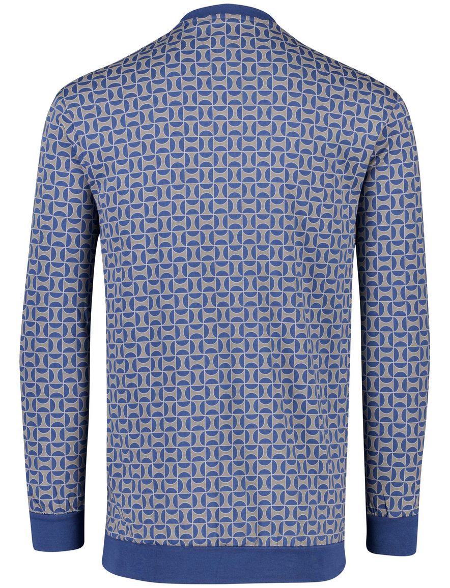 Schiesser pyjama normale fit blauw geprint