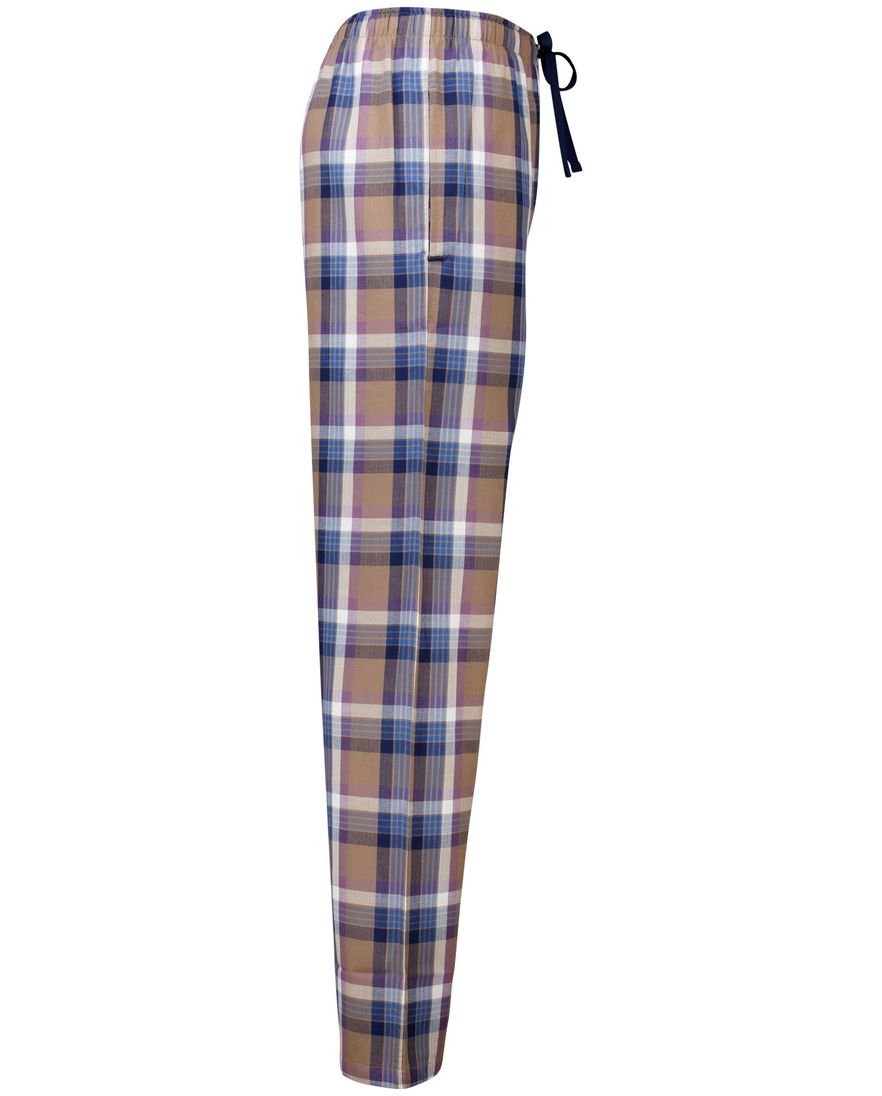 Schiesser pyjamabroek bruin geruit