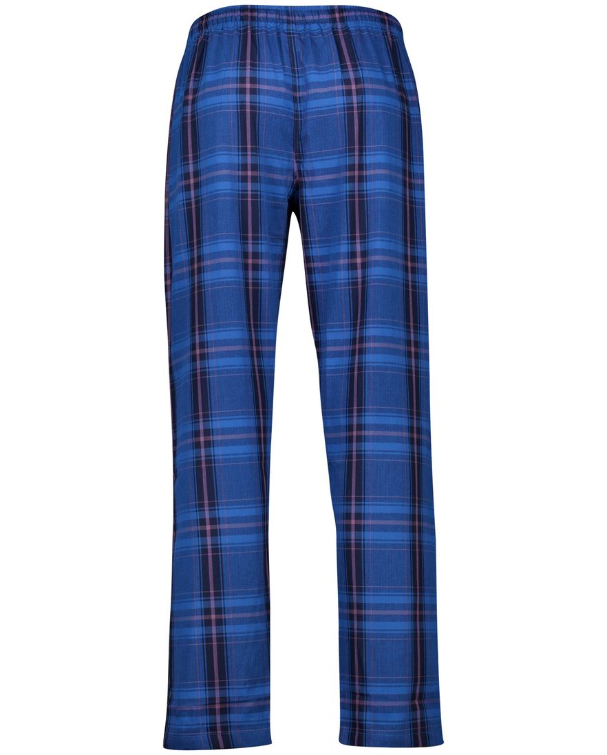 Schiesser pyjamabroek kobalt geruit elastische band