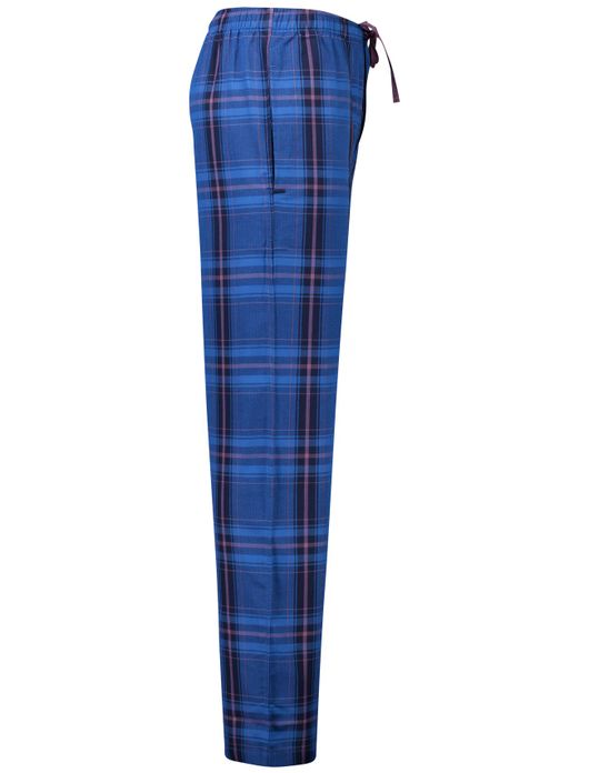 Schiesser pyjamabroek kobalt geruit