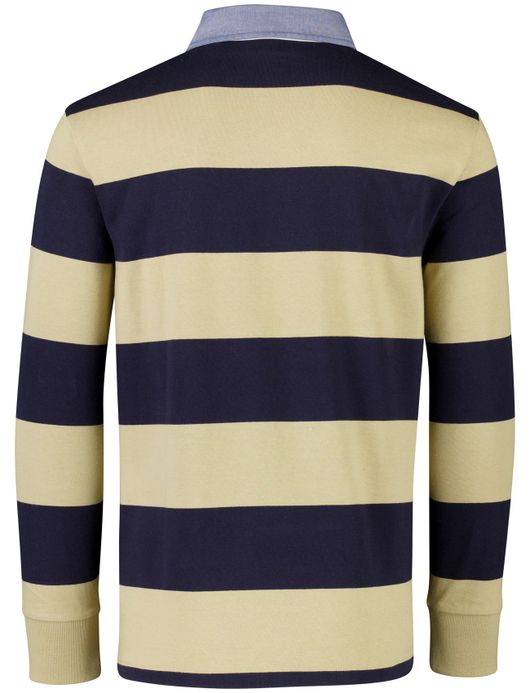 Navy gestreepte lange mouw polo Gant normale fit katoen