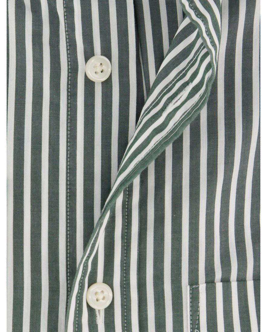Gant regular fit casual overhemd groen gestreept
