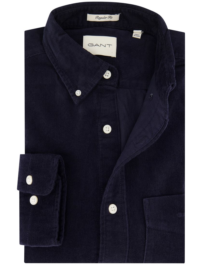 casual overhemd Gant Regular Fit donkerblauw